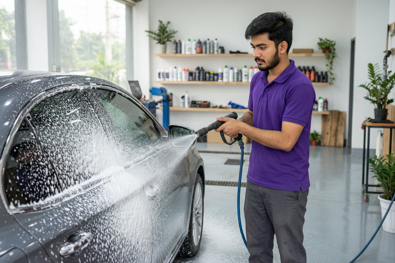 Car Exterior Wash Service.