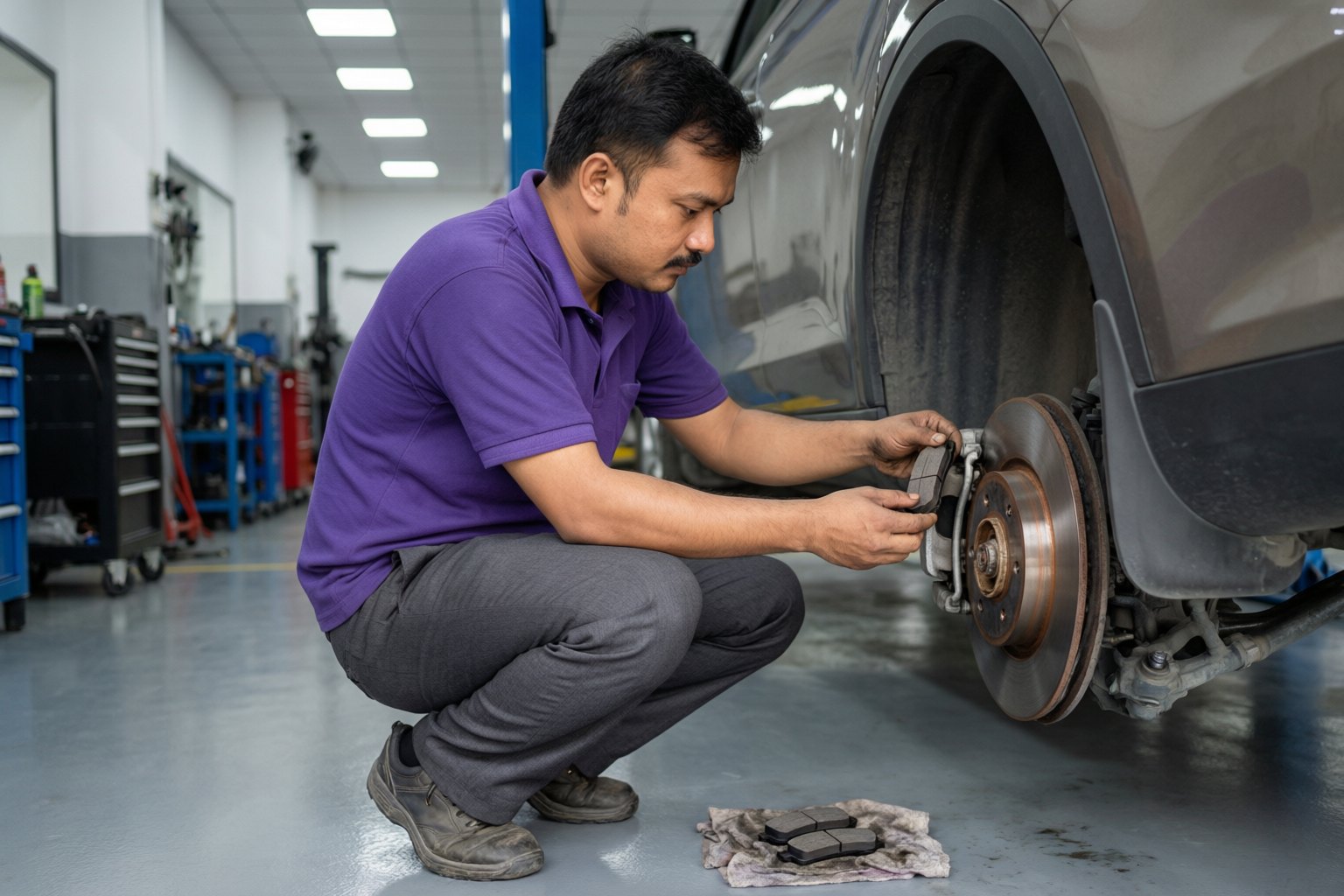 Car Brake Pad Repair.