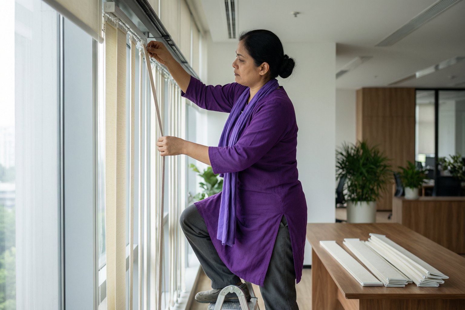 Vertical Blind Cleaning Service.
